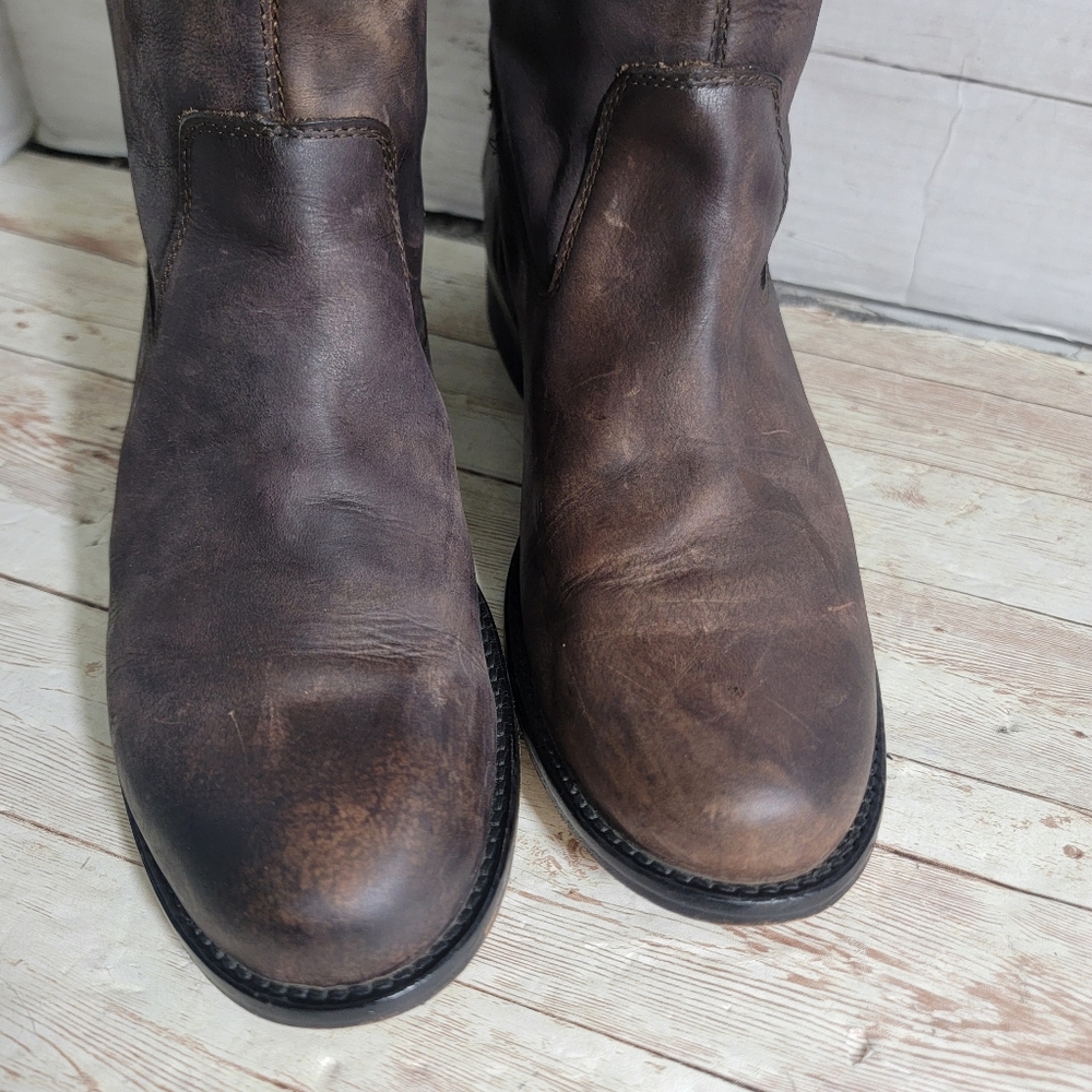 Steven Rannt Studded Leather Riding Boots W US 8 - Picture 12 of 15